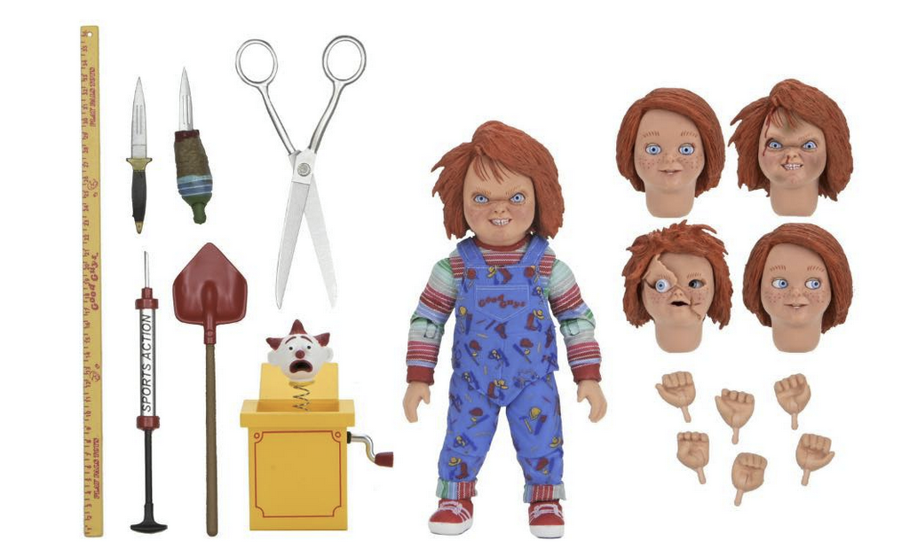 NECA’S CHILD’S PLAY 2 ULTIMATE CHUCKY FIGURE IS UP FOR PRE ORDER AND HE BROUGHT FRIENDS